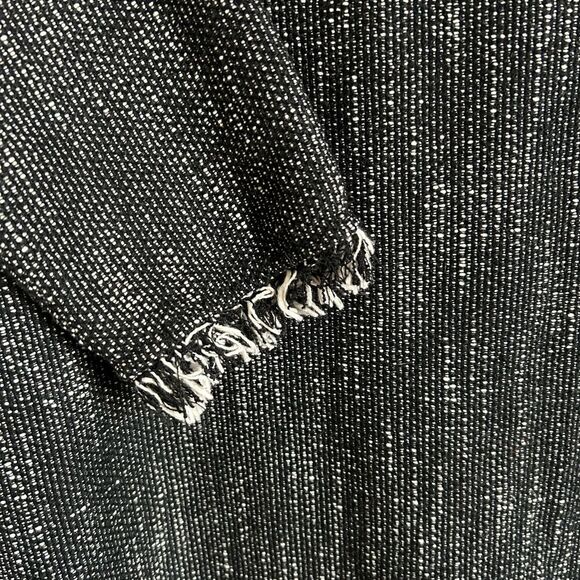 Nanette Lepore Black & White Tweed Fringe Artsy Mock Dress - Picture 9 of 12